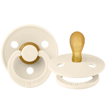Ортодонтична латексна пустушка BIBS Colour Symmetrical Ivory 0-6 міс. розмір 1