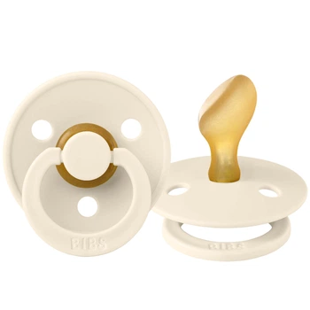 Анатомічна латексна пустушка BIBS Colour Anatomical Ivory 6-18 міс. розмір 2