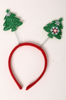 Карнавальний аксесуар обруч ялинки на пружині