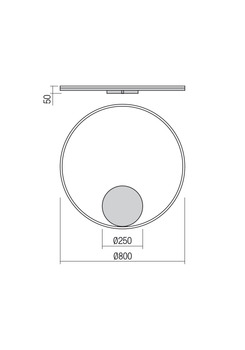 Бра Redo ORBIT AP/PL LED 55W 4000K D800 BRASS (4.1.2)-TRIAC 01-1909-TRIAC