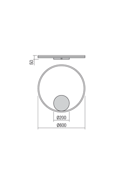 Бра Redo ORBIT AP/PL LED 42W 3000K D600 BRASS (4.1.2)-DALI 01-1703-DALI