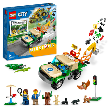 Zestaw klocków LEGO City Missions Misje ratowania dzikich zwierząt 246 elementów (60353)