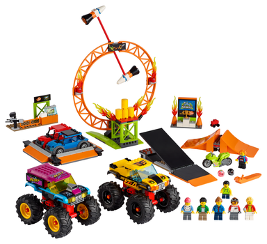 Zestaw klocków LEGO City Stuntz Arena pokazów kaskaderskich 668 elementów (60295)