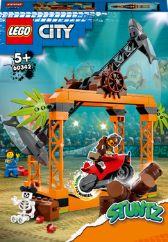 Zestaw klocków LEGO City Stuntz Wyzwanie kaskaderskie: atak rekina 122 elementy (60342)