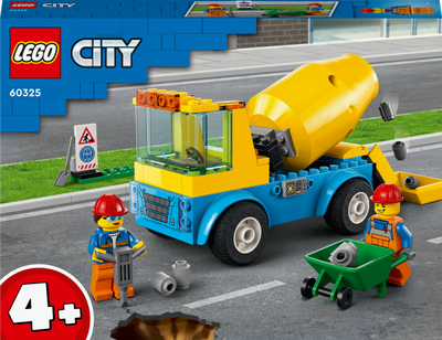 Zestaw klocków LEGO City Ciężarówka z betoniarką 85 elementów (60325)