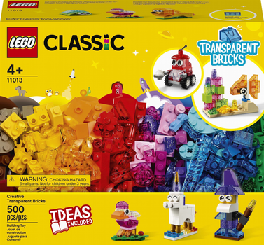 Zestaw klocków LEGO Classic Kreatywne przezroczyste klocki 500 elementów (11013)