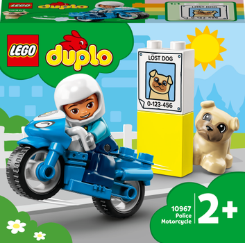 Zestaw klocków LEGO DUPLO Town Motocykl policyjny 5 elementów (10967)