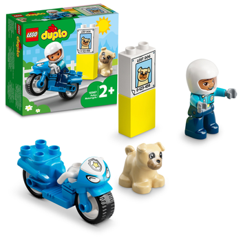 Zestaw klocków LEGO DUPLO Town Motocykl policyjny 5 elementów (10967)