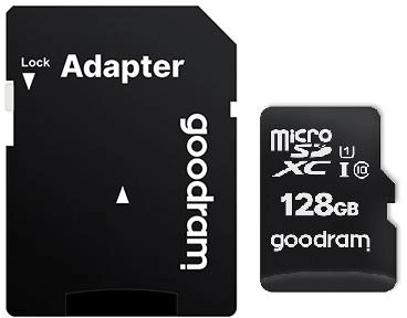 Goodram MicroSDXC 128GB UHS-I Class 10 + SD adapter + OTG Card reader (M1A4-1280R12)