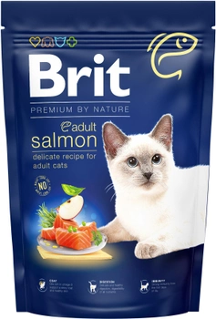 Сухий корм для кішок BRIT Premium by Nature з лососем 1.5кг (8595602553136)
