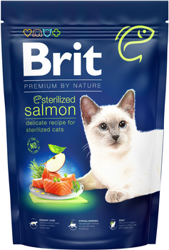 Сухий корм для стерилізованих котів Brit Premium by Nature Cat Sterilized Salmon з лососем 1.5 кг (8595602553174)