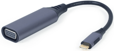 Адаптер-перехідник Cablexpert USB Type-C - VGA 0.15 м Сірий (A-USB3C-VGA-01)