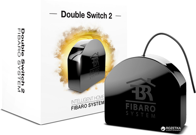 Розумне реле FIBARO Double Switch 2 Z-Wave Чорний (FGS-223_ZW5)
