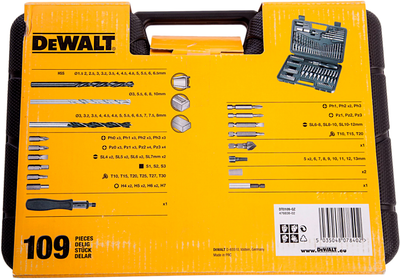 Zestaw narzędzi DeWalt 109 elementów (DT0109)