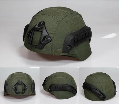 Чехол кавер на шлем каску ACH MICH 2000 с ушами, Army Green (C27-02-05) (15096)