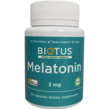 Мелатонін для сну Biotus Melatonin 3 mg 60 Caps BIO-530388