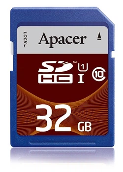 Карта памяти SDHC 32GB UHS-I Class10 Apacer (AP32GSDHC10U1-R)