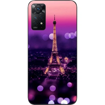 Силиконовый чехол SMTT для Xiaomi Redmi Note 11 Pro с картинкой Париж ночью