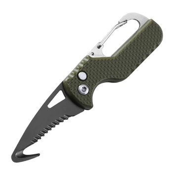 Брелок-нож для ключей и распаковки 108 мм Зеленый с черным лезвием (sv101331gr)