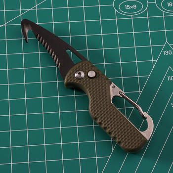 Брелок-ніж для ключів та розпакування 108 мм Зелений з чорним лезом (sv101331gr)
