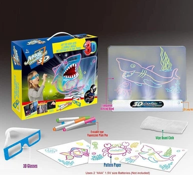 Магическая Проекционная 3D доска для рисования Magic Drawing Board YM 383