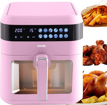 Мультипечь-аерофритюрница DMS HFG-7R 1800 Вт рожева