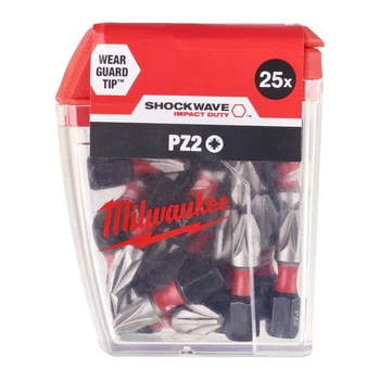 Бита для шуруповерта Shockwave Impact Duty Milwaukee PZ2 x 25 мм 25шт (4932430864)