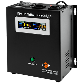 ИБП LogicPower LPY-W-PSW-1000VA+ (700Вт) 10A/20A с правильной синусоидой 12V (LP4144)