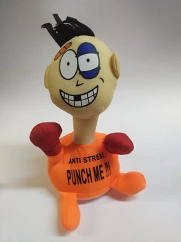 Детская мягкая игрушка-антистресс "Ударь меня" PUNCH ME Оранжевая