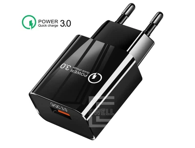 Сетевое зарядное устройство Qualcomm Quick Charge 3.0, black (EW436)