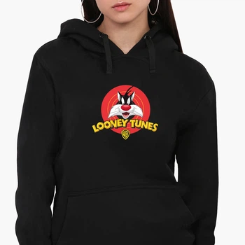 Худі жіночий Кіт Сільвестр Луні Тюнз (Sylvester the Cat Looney Tunes) (8921-W2877-3) Чорний L