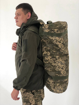 Армейский военный рюкзак баул тактический Сумка-баул 90 л Пиксель