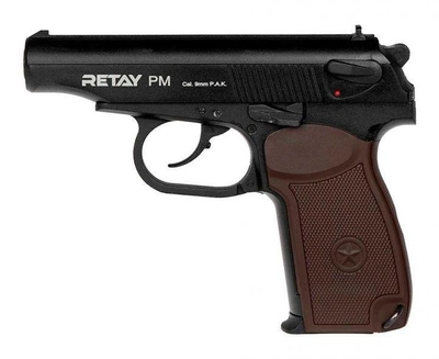 Пистолет стартовый Retay ПМ пистолет Макарова 9 mm сигнально-шумовой пугач под холостой патрон черный MS