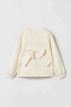 Свитшот для девочки Zara 122 размер бежевый 5350711712