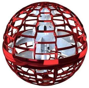 Интерактивная игрушка летающий светящийся шар - спиннер FlyNova Pro Gyrosphere Красный