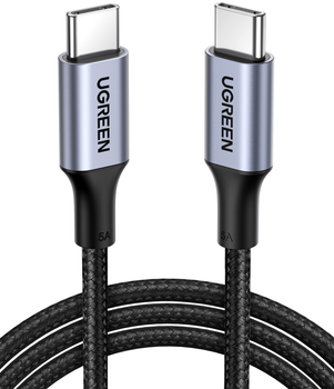 Кабель Ugreen US316 USB Type-C to USB Type-C 100W Fast Charge Cable Aluminum Case with Braided 3 м Black (UGR-90120)