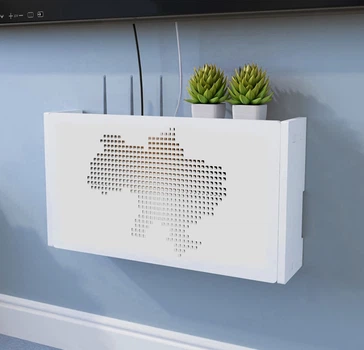 Настінна коробка для роутера Wi-Fi Полка 30*20,5*10 см Біла Україна