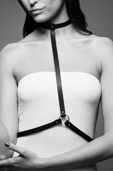 Стильна портупея з екошкіри Bijoux Indiscrets MAZE - I Harness Чорна One size