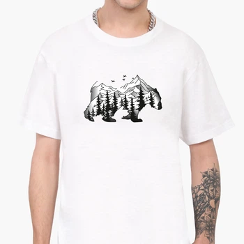 Футболка чоловіча Ведмідь (Bear) (9223-1988) L Біла