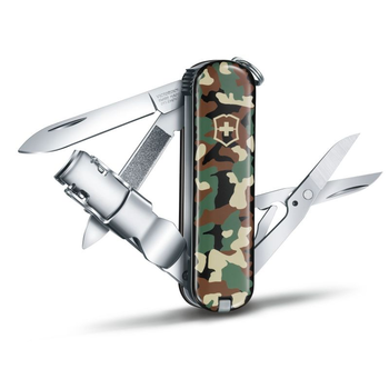 Ніж складаний 65 мм, 8 функцій Victorinox NAILCLIP 580 Камуфляж