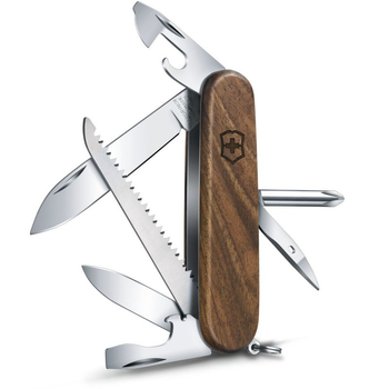 Нож складной 91 мм, 11 функций Victorinox HIKER WOOD Орех