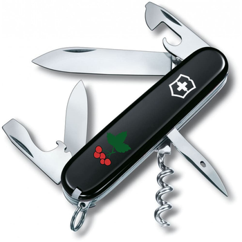 Ніж складаний 91 мм, 12 функцій Victorinox SPARTAN UKRAINE Чорний/Калина