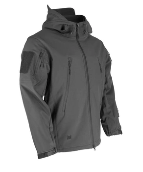 Куртка мужская тактическая KOMBAT UK военная с липучками под шевроны ВСУ Soft Shell XL серый (SK-kb-pssj-gr-xl)