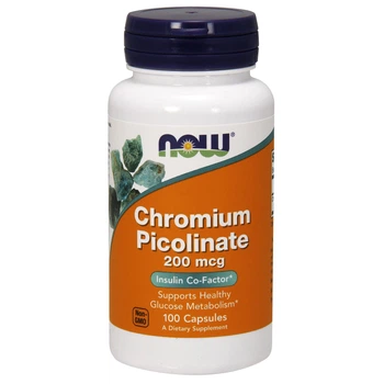 Хром пиколинат NOW Foods (Chromium picolinate) 200 мкг 100 капсул NOW01420
