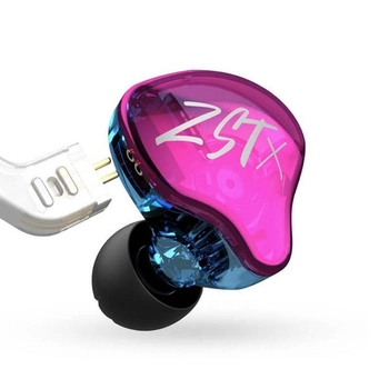 Гібридні навушники KZ ZST X зі знімним кабелем Hi-Fi Фіолетовий