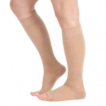 Компрессионные антиварикозные гольфы до колена с открытым носком Orthopoint ERSA-509-1 Размер XL