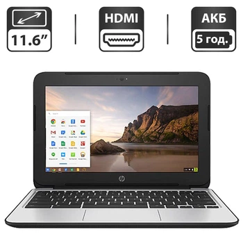 Нетбук Б-клас HP ChromeBook 11 G4/ 11.6" TN / Celeron N2840 (2 ядра по 2.16-2.58 GHz) / 4GB DDR3 / 16GB eMMC / HD Graphics / WebCam / USB 3 б/в