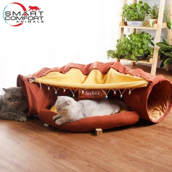 Домик для кота Smart Comfort Animals GX-77 коричневый игровой комплекс домик для кошки, с секретным туннелем и спальным местом,
