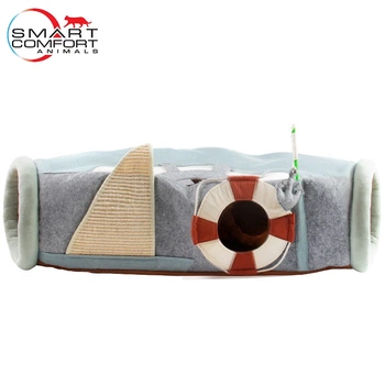 Будиночок для кота Smart Comfort Animals GX-97 оливковий ігровий комплекс Будиночок для кішки з секретним тунелем