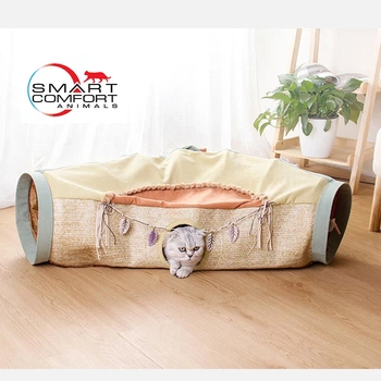 Домик для кота Smart Comfort Animals GX-95 оливковый игровой комплекс домик для кошки, с секретным туннелем